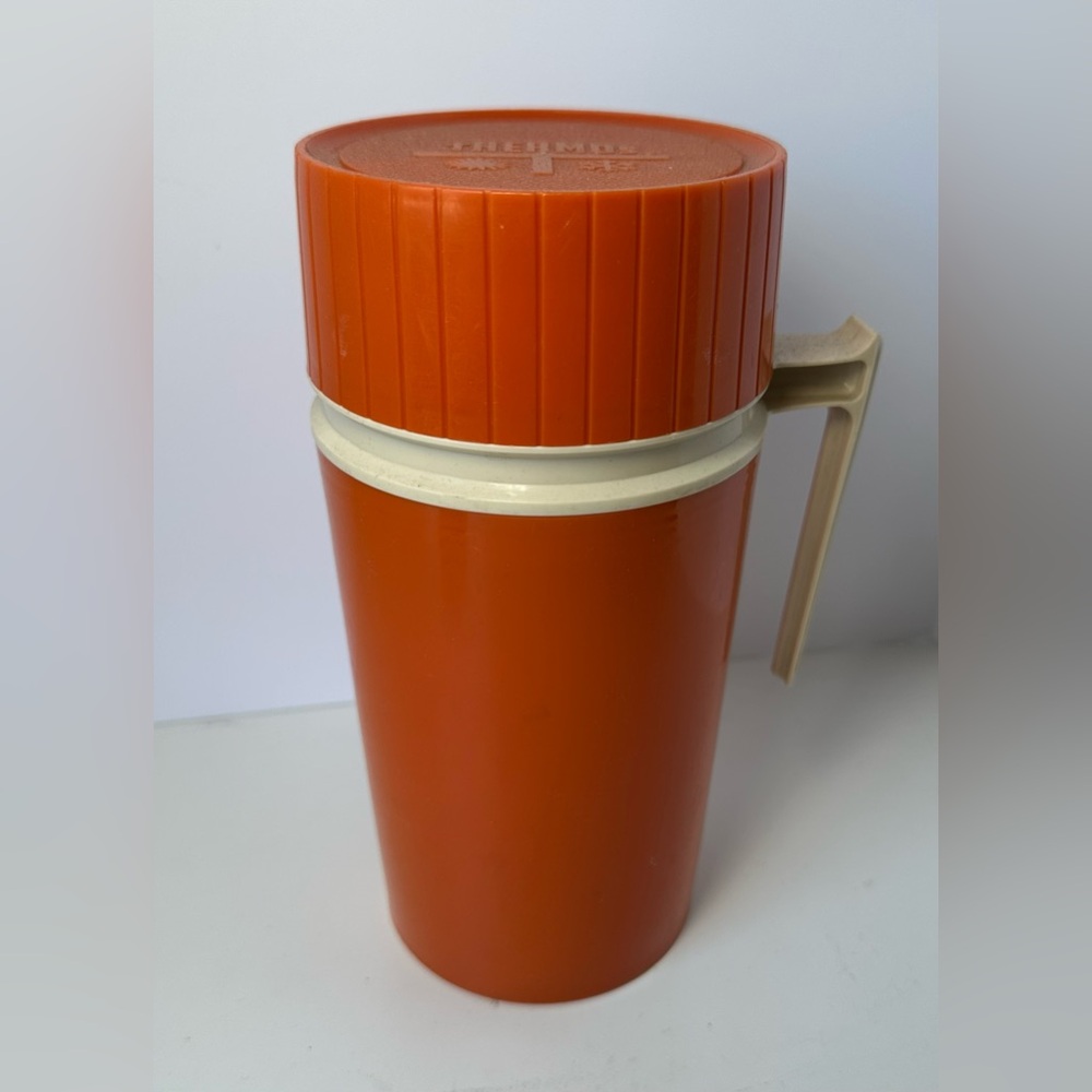 Vintage‎ Orange Thermos Insulated Jar Container 16 oz.